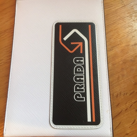 Prada lanyard with strap. White and brown. Worn once. Authentic. No flaws. - Picture 2 of 5